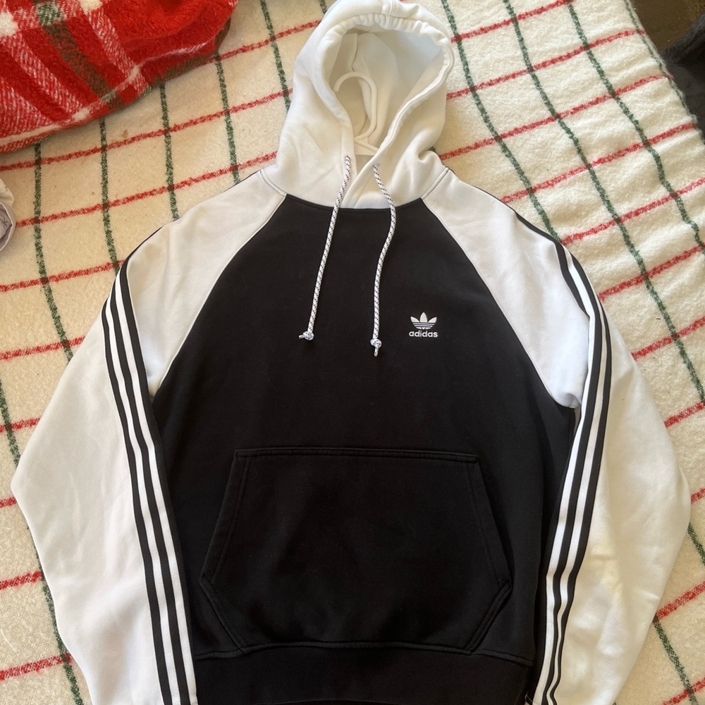 Adidas Black and White Women’s Hoodie